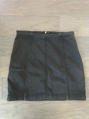 Free People Black Mini Skirt with Panel Stitching size 8